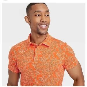 All in motion orange polo shirt nwt